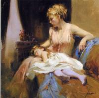 Pino Daeni - Impression oil painting.